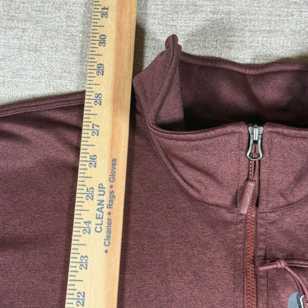 The North Face 1/4 Zip Pullover Mens XL Burgundy Stretch L/S US Freeskiing CUG0